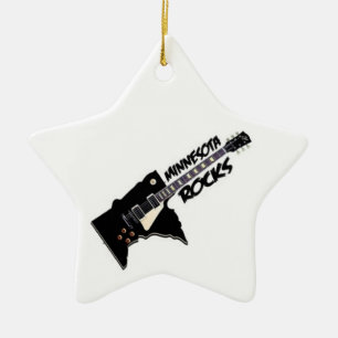 Minnesota-Felsen! Stern-Weihnachtsverzierung Keramik Ornament