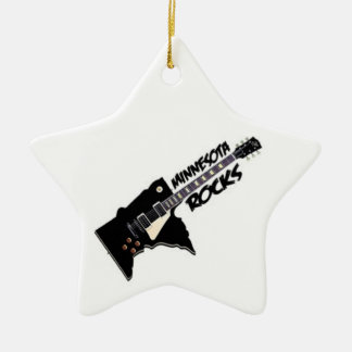 Minnesota-Felsen!  Stern-Weihnachtsverzierung Keramik Ornament