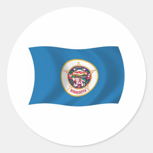 Minnesota-Flag-Aufkleber Runder Aufkleber (Vorderseite)