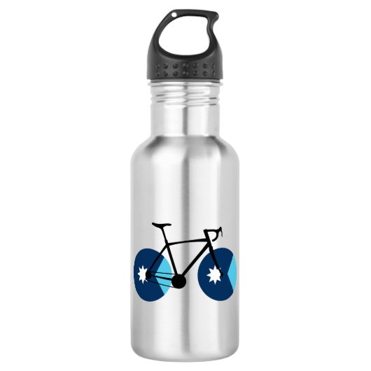 Minnesota Flag Cycling Edelstahlflasche (Vorderseite)