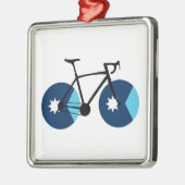 Minnesota Flag Cycling Ornament Aus Metall (Links)