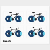Minnesota Flag Cycling Rechteckiger Aufkleber (Blatt)