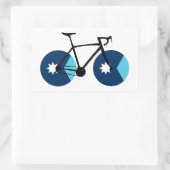 Minnesota Flag Cycling Rechteckiger Aufkleber (Tasche)