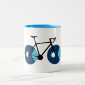 Minnesota Flag Cycling Zweifarbige Tasse (Mittel)