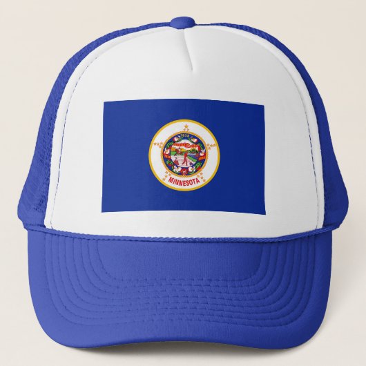 Minnesota Flag Hat Truckerkappe (Vorderseite)