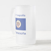 Minnesota Flag Karte Stadt Tasse (Vorderseite Links)