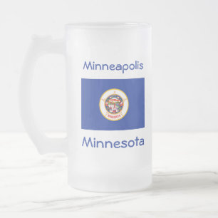 Minnesota Flag Karte Stadt Tasse