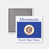 Minnesota Flag Magnet (Vorderseite/Rückseite)