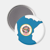 Minnesota Flag Map Magnet (Vorderseite/Rückseite)
