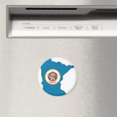 Minnesota Flag Map Magnet (In Situ (Geschirrspüler))