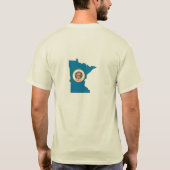 Minnesota Flag Map T-Shirt (Rückseite)