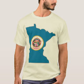 Minnesota Flag Map T-Shirt (Vorderseite)