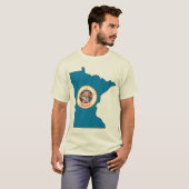 Minnesota Flag Map T-Shirt (Vorne ganz)