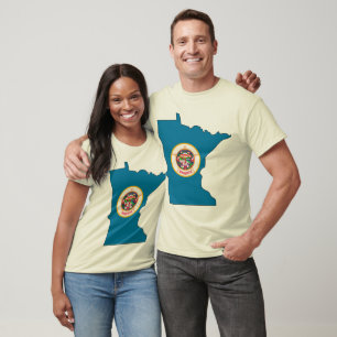 Minnesota Flag Map T-Shirt