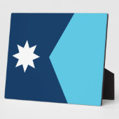 Minnesota Flag Plaque Fotoplatte (Seite)