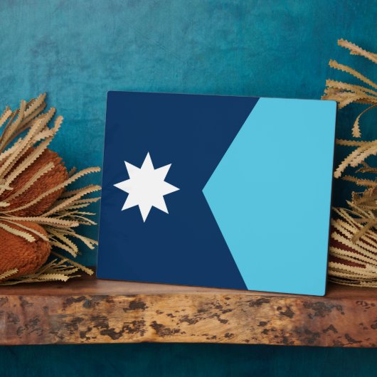 Minnesota Flag Plaque Fotoplatte (Seite)