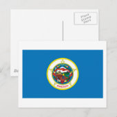 Minnesota Flag Postkarte (Vorne/Hinten)