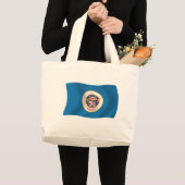 Minnesota Flag Tote Bag Jumbo Stoffbeutel (Vorderseite (Produkt))