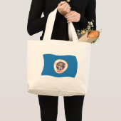 Minnesota Flag Tote Bag Jumbo Stoffbeutel (Vorderseite (Produkt))