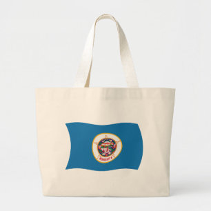 Minnesota Flag Tote Bag Jumbo Stoffbeutel
