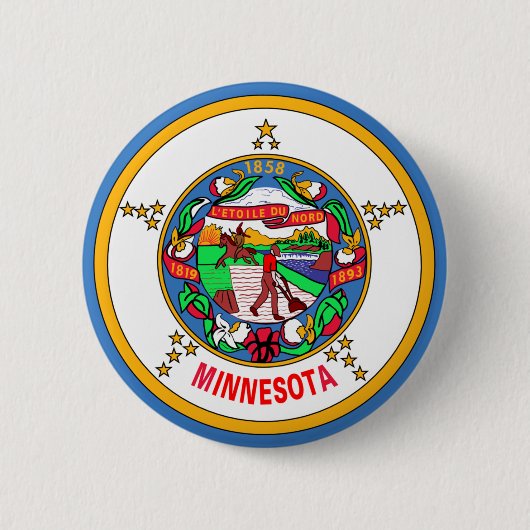 Minnesota-Flagge Button (Vorderseite)