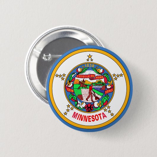 Minnesota-Flagge Button (Vorne & Hinten)