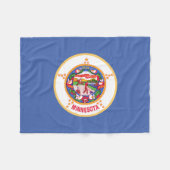 Minnesota-Flagge Fleecedecke (Vorderseite (Horizontal))