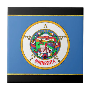 Minnesota-Flagge Fliese