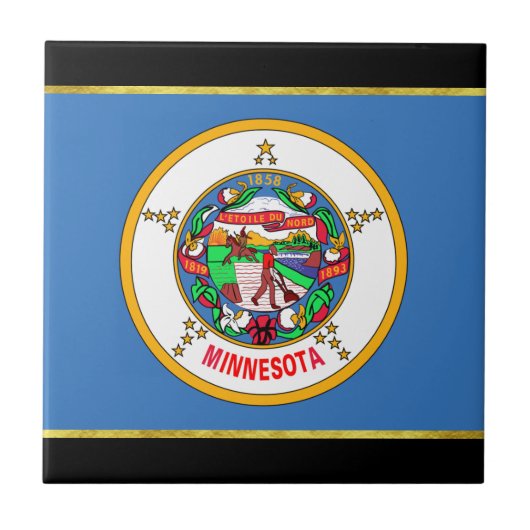 Minnesota-Flagge Fliese (Vorderseite)