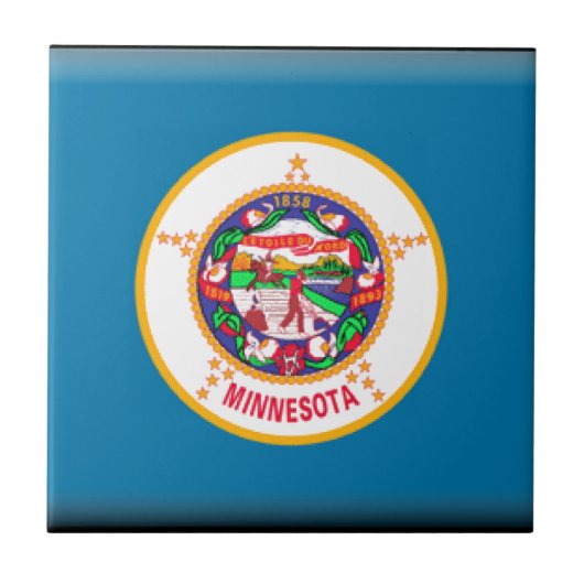 Minnesota-Flagge Fliese (Vorderseite)