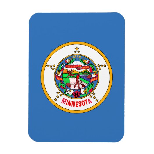 Minnesota-Flagge Magnet (Vertikal)