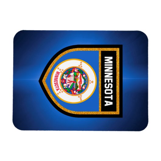 Minnesota-Flagge Magnet (Horizontal)