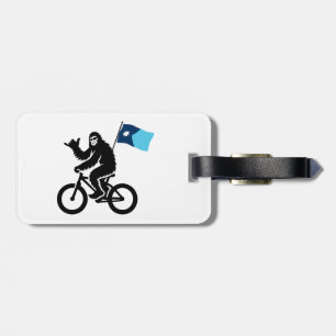 Minnesota-Flagge mit Bigfoot Cycling Gepäckanhänger