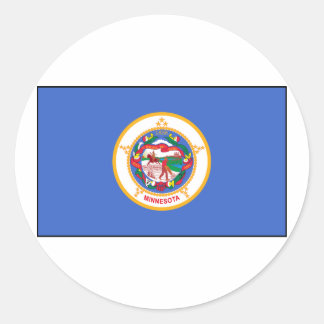 Minnesota-Flagge Runder Aufkleber