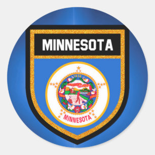 Minnesota-Flagge Runder Aufkleber
