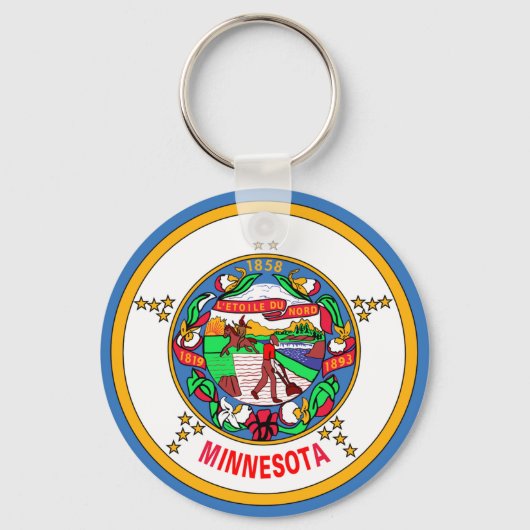 Minnesota-Flagge Schlüsselanhänger (Vorderseite)