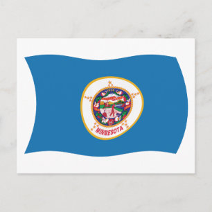 Minnesota-Flaggen-Postkarte Postkarte