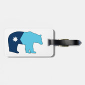 Minnesota-Flaggenbär Gepäckanhänger (Rückseite horizontal)