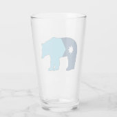 Minnesota-Flaggenbär Glas (Rückseite)