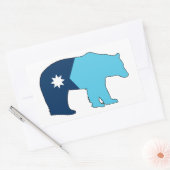 Minnesota-Flaggenbär Rechteckiger Aufkleber (Umschlag)
