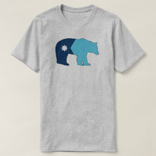 Minnesota-Flaggenbär T-Shirt
