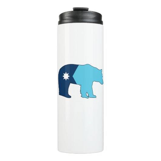 Minnesota-Flaggenbär Thermosbecher (Vorderseite)