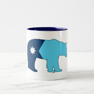 Minnesota-Flaggenbär Zweifarbige Tasse