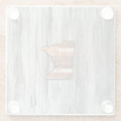 Minnesota-Form Glasuntersetzer (Rückseite)