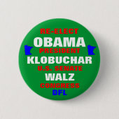 Minnesota für Obama Klobuchar Walz Button (Vorderseite)