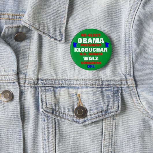 Minnesota für Obama Klobuchar Walz Button (Beispiel)