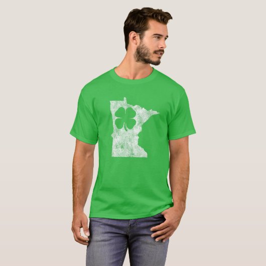 Minnesota Geschenk St. Patrick's Day Kleeblatt Clo T-Shirt (Vorne ganz)