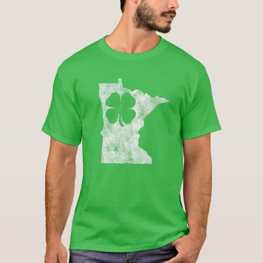 Minnesota Geschenk St. Patrick's Day Kleeblatt Clo T-Shirt (Vorderseite)