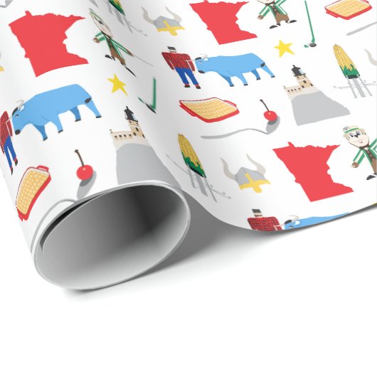 Minnesota Geschenkpapier (Rolleneckpunkt)