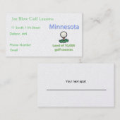 Minnesota Golfer Terminkarte (Vorne/Hinten)